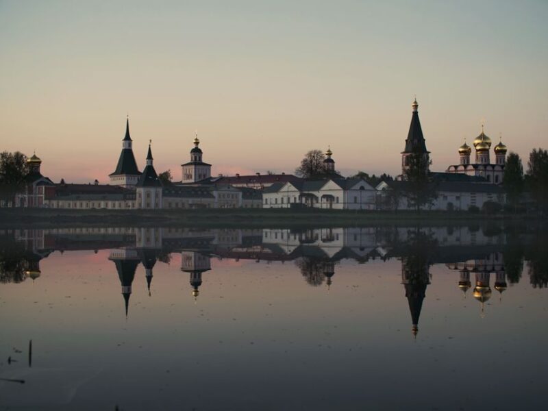 Serene Lake and Monastery